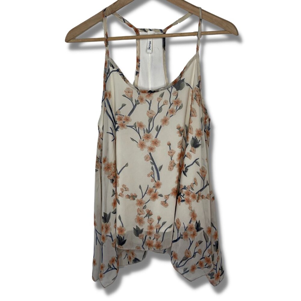 MINIMI | Womens Lightweight Floral Racerback Tank Top | Size M/L